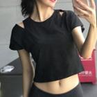 Short-sleeve Cutout Sports T-shirt