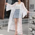 Embroidered Mesh Light Jacket White - One Size