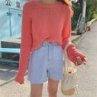Round-neck Over-sized Knitted Top