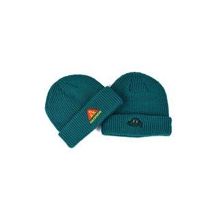 Embroidered Plain Knit Beanie
