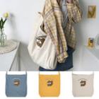 Applique Plaid Tote Bag