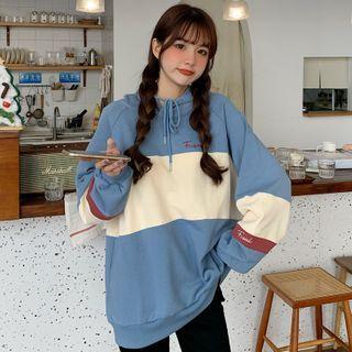 Color Block Long Sleeve Hoodie