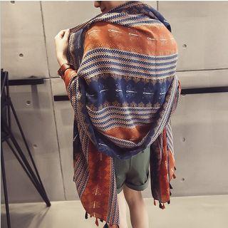 Folk Style Tassel Scarf