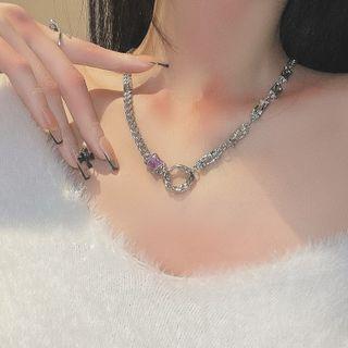 Gemstone Asymmetrical Necklace