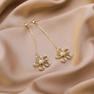 Faux Pearl Flower Drop Dangle Earring As Shown In Figure - One Size