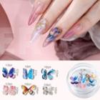 Butterfly Nail Art Decoration Set Of 6 - One Size