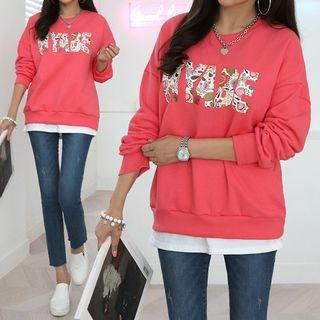 Floral Letter Sweatshirt