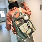 Top Handle Color Block Backpack