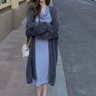 Fleece Long Coat / Long-sleeve Dress