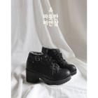 Pile Lined Lace-up Booties
