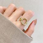 Alloy Hoop Open Ring Gold - One Size
