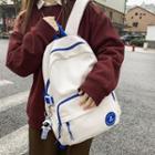 Logo Contrast Trim Nylon Backpack