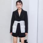 Two-tone Panel Tie-waist Blazer