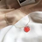 Peach Pendant Necklace 1 Piece - As Shown In Figure - One Size