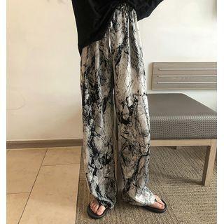 Wide Leg Pants Black & White - One Size