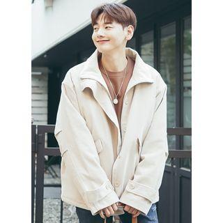 Funnel-neck Corduroy Oversized Jacket