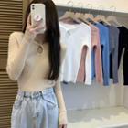 Twisted Cut-out Knit Top