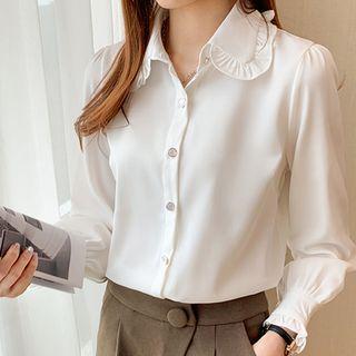 Puff-sleeve Ruffled Blouse (various Designs)