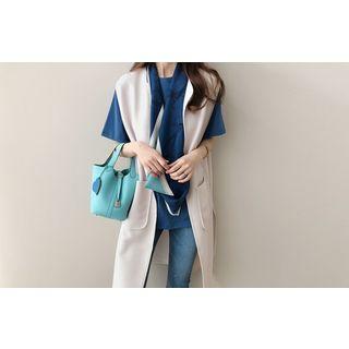 Open-front Pocket-detail Long Vest