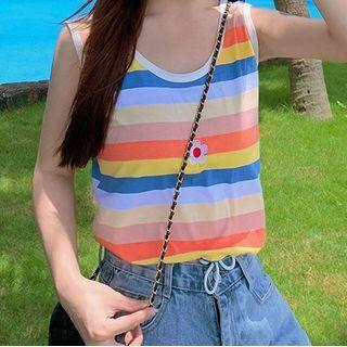 Striped Tank Top / Short-sleeve T-shirt