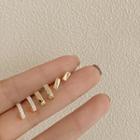 3 Pair Set: Rhinestone / Alloy Earring Set Of 3 Pairs - Gold - One Size