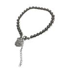 Tiger Stainless Steel Bead Bracelet Silver - One Size