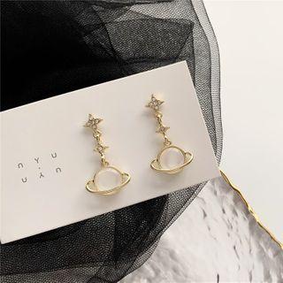 Alloy Planet Dangle Earring 1 Pair - Ear Studs - One Size