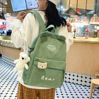 Lettering Bear Ear Backpack