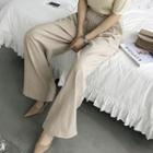 Wool Blend Wide-leg Dress Pants