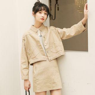 Set: Single-breasted Jacket + Straight-fit Mini Skirt