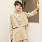 Set: Single-breasted Jacket + Straight-fit Mini Skirt