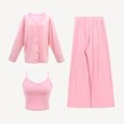 Set: Terry Cardigan + Camisole Top + Pants