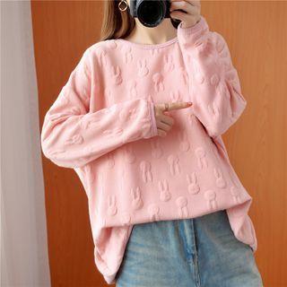 Rabbit Embossed Sweatshirt