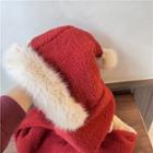 Trapper Hat With Scarf Red - One Size