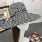 Striped Foldable Sun Hat