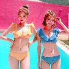 Frilled V-neck Bikini Set