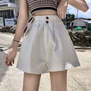 High-waist Shorts White - One Size