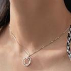 Hoop Pendant Sterling Silver Necklace / Gift Box / Set
