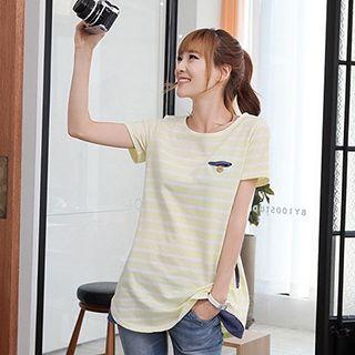 Stripe Short-sleeve Dress
