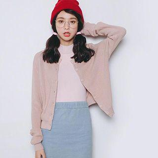 Plain Ribbed Cardigan