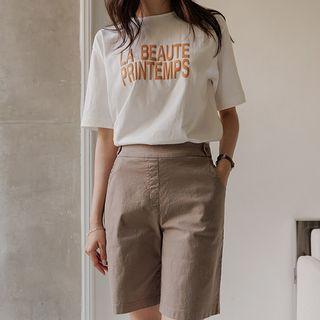 Tab-waist Pocket-side Shorts