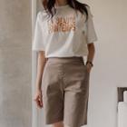Tab-waist Pocket-side Shorts