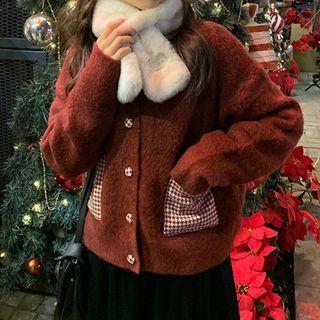 Houndstooth Pocket Cardigan