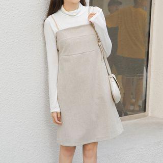Houndstooth Spaghetti Strap A-line Dress