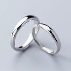 925 Sterling Silver Polished Open Ring 1 Pair - S925 Silver - Ring - Silver - One Size