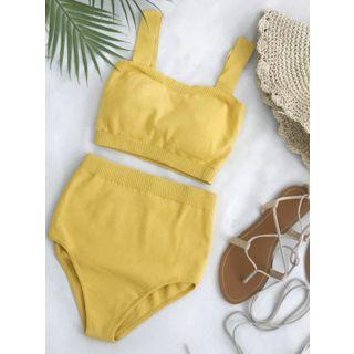 Rib-knit Bikini Set