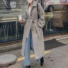 Stand-collar Long Button Coat