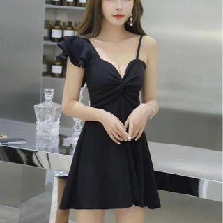 Asymmetric Twisted A-line Dress