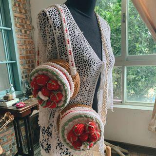 Strawberry Cake Crossbody Bag / Bucket Bag / Diy Kit