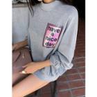 Have A Nice Day Sequined Letter Sweatshirt